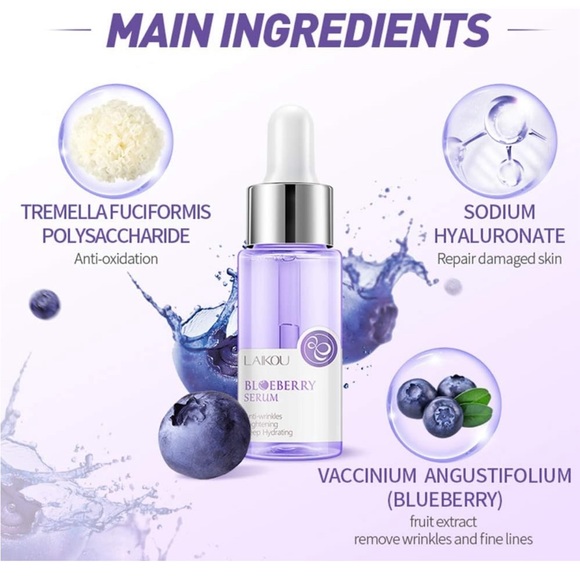 Blueberry Face Serum Sodium Hyaluronic Acid Pure Skin - Picture 5 of 6